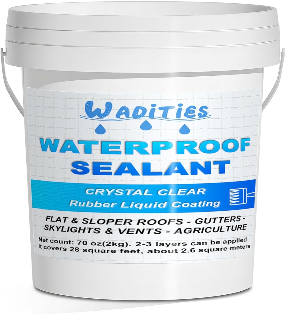 Wadities Hidrofugante Invisible, Impermeabilizante Transparente, Adhesivo Transparente Reparador de Fugas Impermeable, Revestimiento Impermeable para Interiores y Exteriores