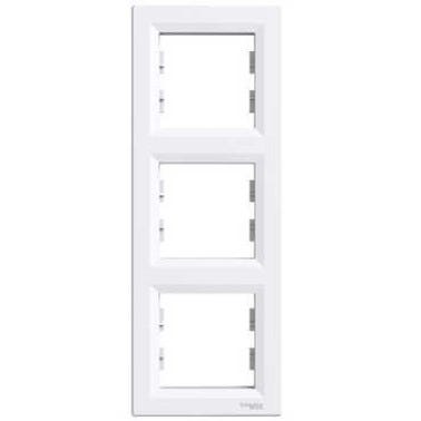 [10515890] Marco triple vertical serie asfora blanco