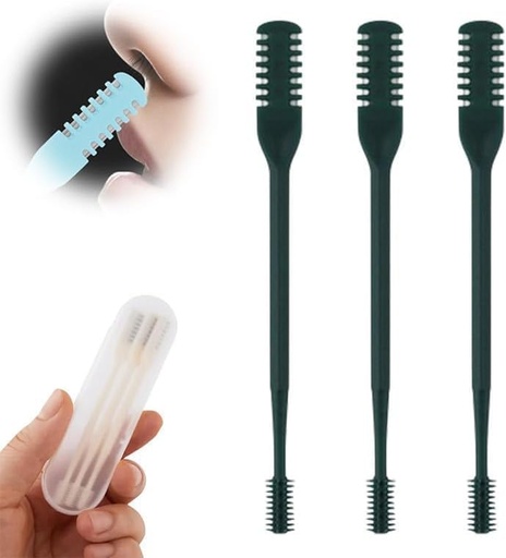 [B0D7LSJ7MY] Recortador de Vello de Nariz 2 en 1, 2024 Nuevo Cuchillo de Vello de Nariz de Doble Cara, Recortador de Nariz Giratorio Manual de 360° (Verde Oscuro, 3Pcs)