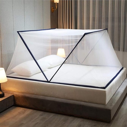 [B0924PM3WP] JUNMIN Mosquiteras domésticos Plegables Libres de instalación Redes Individuales Doble Estudiante Dormitorio 1.5/1.8m Cama Mosquitera Redes (Color : Blue, Size : 160x190x80cm)