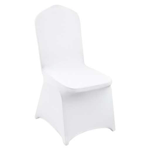 VEVOR Fundas Elasticas para Sillas 50 Piezas Fundas para Sillas 89-98cm Fundas de Sillas para Bodas Evento Decoración para Decoración de Boda blanca