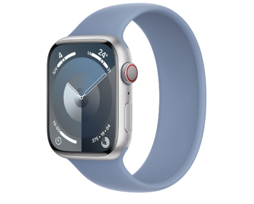[MR9F3QL/A] Apple Watch Series 9/ GPS/ 45mm/ Caja de Aluminio Plata/ Correa Deportiva Loop Azul Invierno