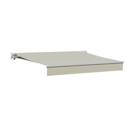 [82752785] Toldo Calima brazo extensible manual blanco con tela beige 250x200