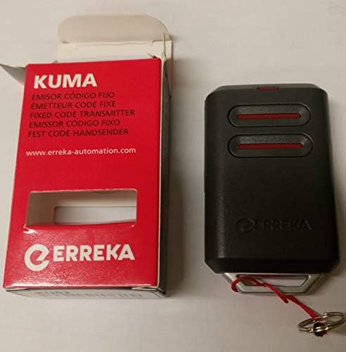 [B07GZQZ4K6] Mando Garaje Original Kuma KU02 433 MHz Compatible LU02 Luna 02 / Smat/Reson PORTON COCHERA